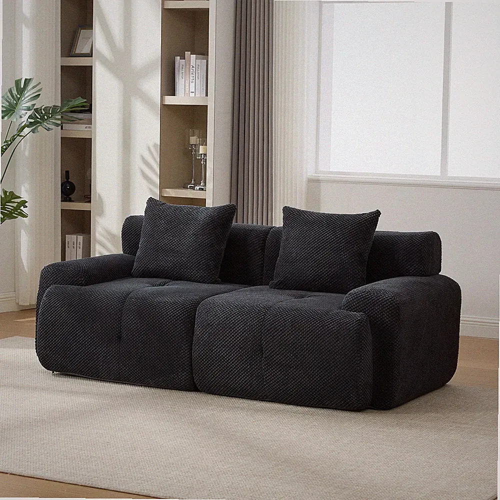 73" Modern Modular Sectional Loveseat Sofa, 2 Seater Tufted Cloud Couch