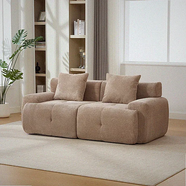 73" Modern Modular Sectional Sofa Loveseat, 2 Seater Tufted Comfy Cloud Tufte