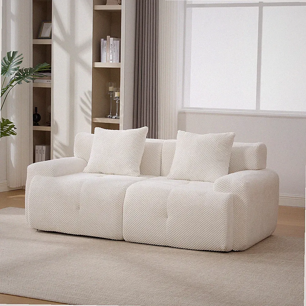 73" Modern Modular Sectional Sofa Loveseat, 2 Seater Tufted Comfy Cloud Tufted