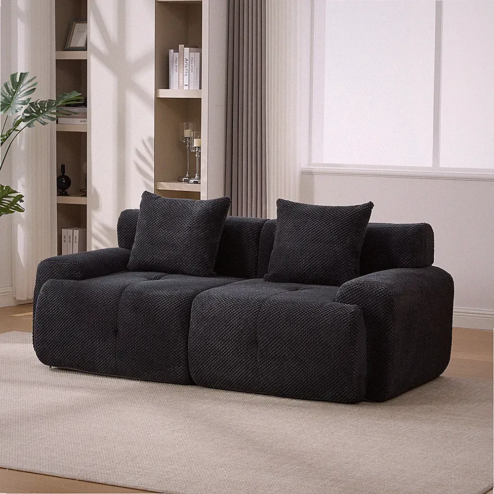 73" Modern Modular Sectional Sofa Loveseat, 2 Seater Tufted Comfy Cloud Tufted