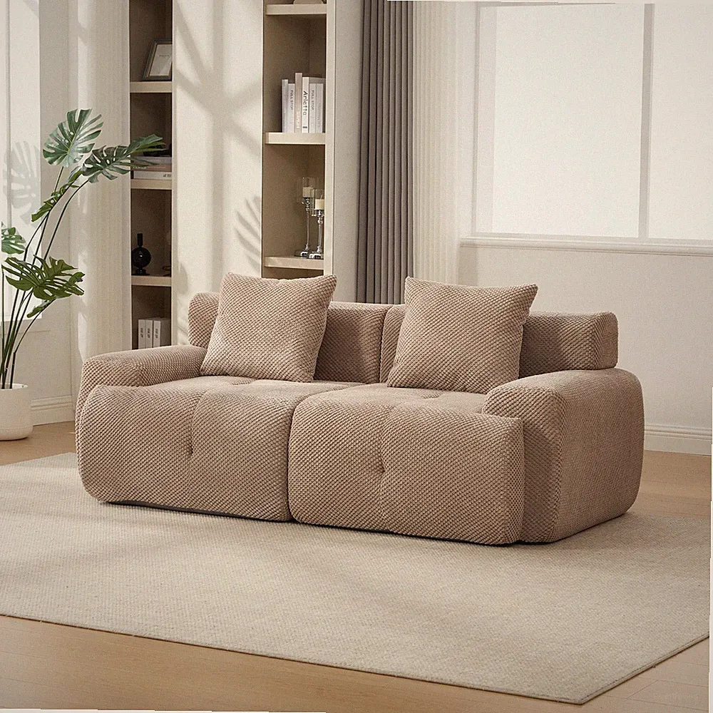 73" Modern Modular Sectional Sofa Loveseat, 2 Seater Tufted Comfy Cloud Tufted F