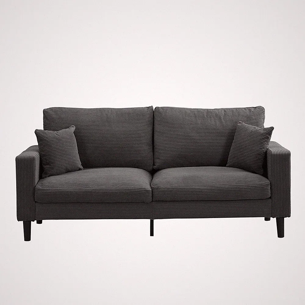 74" High Resilience three seater Sofa,Wooden Frame 3 Seat Sofa,Comfy ,Modern Up
