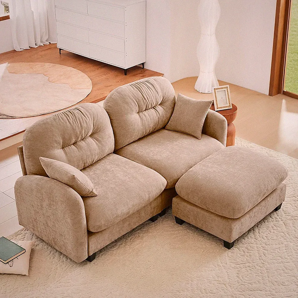 74" L Shaped Couch,Modular Sectional Sofa, 2-Seater Comfy Cloud Couch with Movab