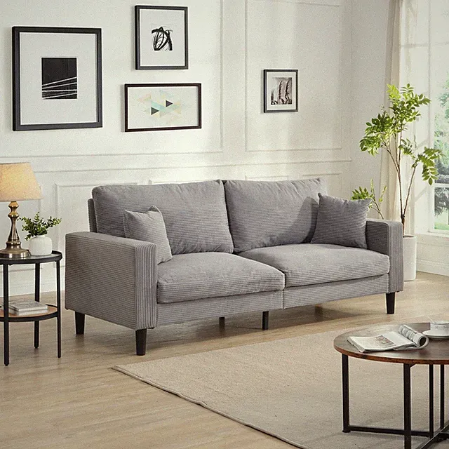 74in 3-Seater Sofa Couch Upholstered Sofa Couch Home Living Room Furniture