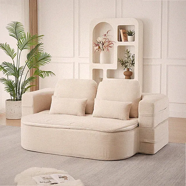 75''2-in-1 Foldable Sofa,Convertible Sleeper Foam Sofa Bed w/Multi Functiona