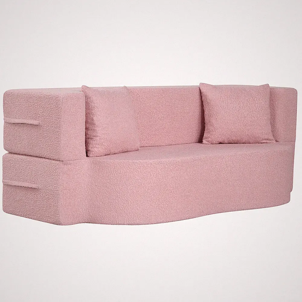 75.5” Folding Sofa Bed w/2 Comfortable Pillows No Assembly Needed for Guest Room