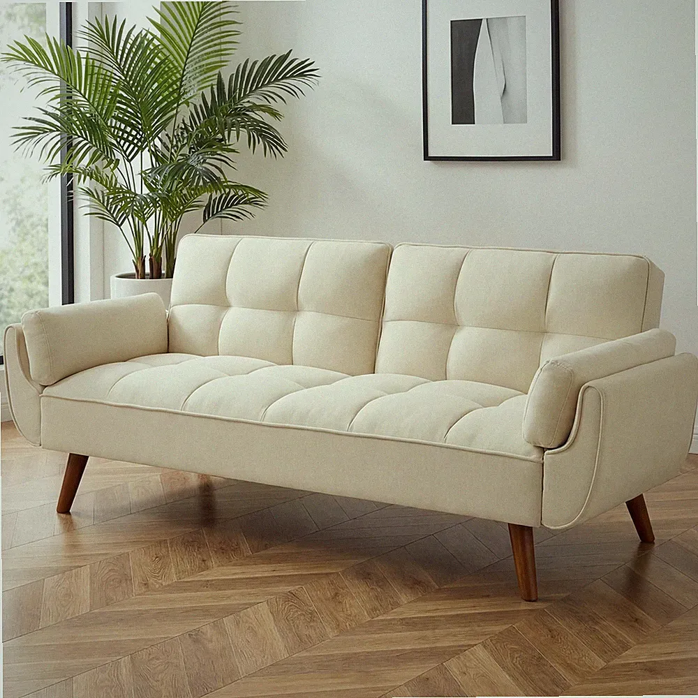 75" Flared Arm Convertible Sleeper Sofa