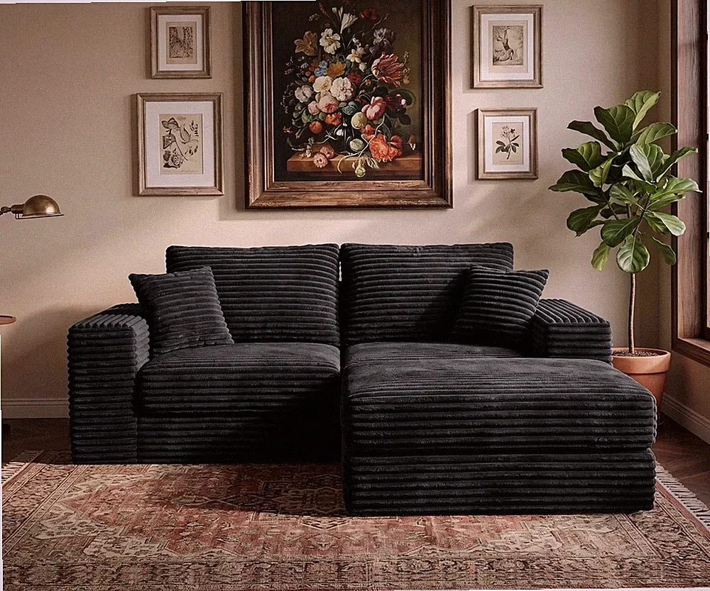 75'' L-Shaped Cloud Modular Sectional Couch with Chaise for Living Room