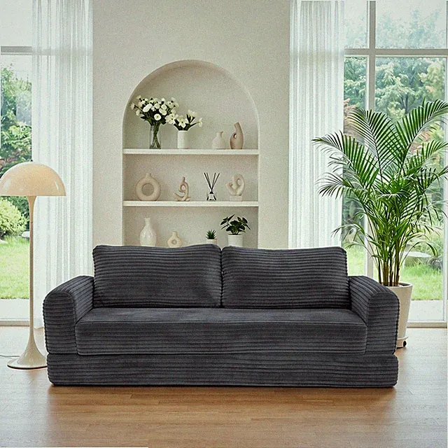 76 Inch Convertible Futon Sofa Bed,Folding Boneless Couches w/Sleeper Sofa,F