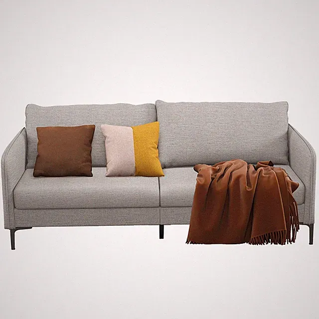 76" Modern Loveseat Sofa Couch for Living Room Apartment Dorm w/ Metal Legs Gray