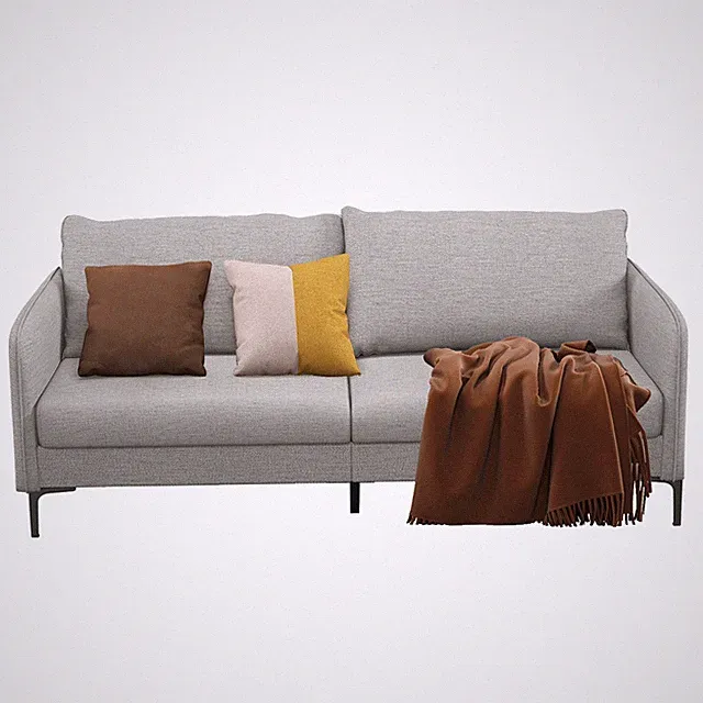 76" Modern Loveseat Sofa Couch for Living Room Apartment Dorm w/ Metal Legs Gray