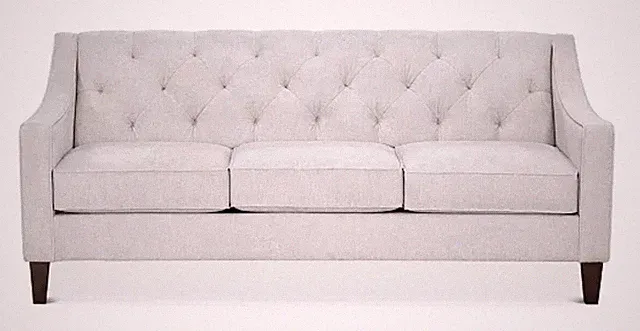 77" Fabric Tufted Slope Arm sofa