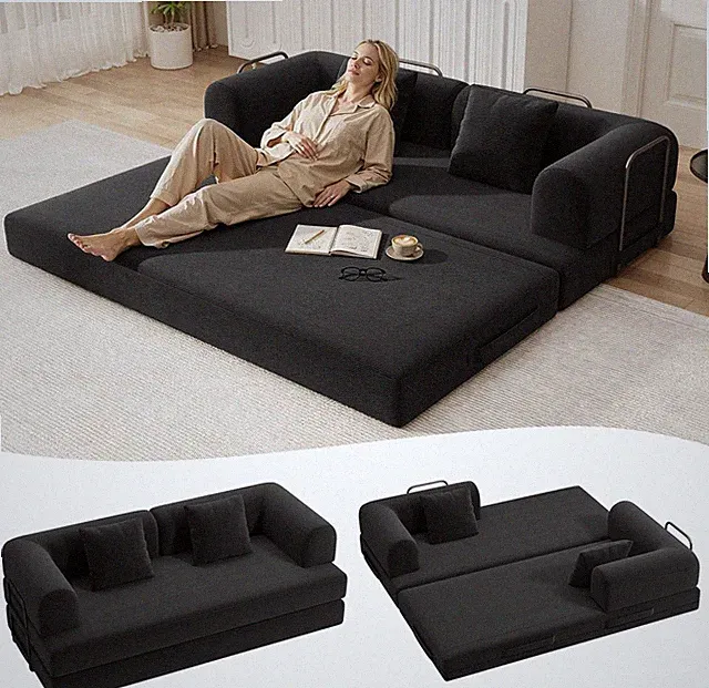 78.8'' Convertible Sofa Bed,5-in-1 Bonel Couch with Removable