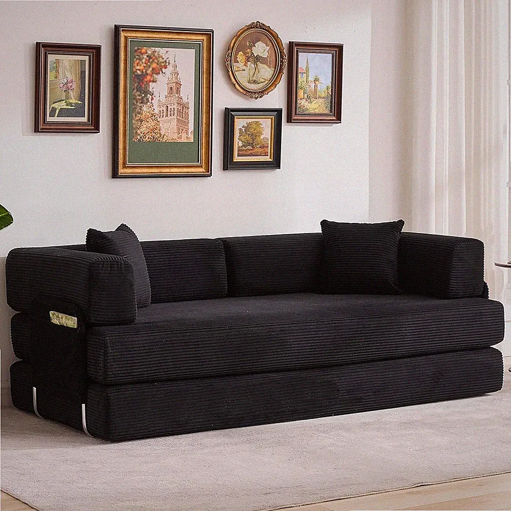 78.8" Queen Convertible Sofa Bed No Assembly 5-in-1 Modern Sleeper Couch Sofa