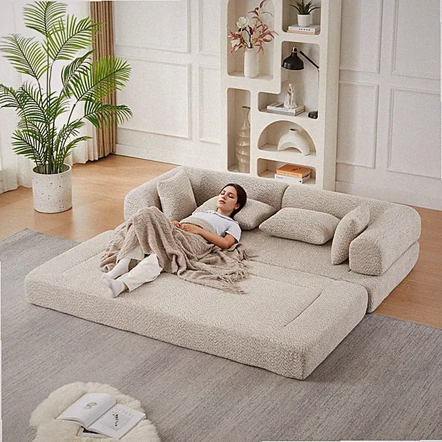 78.9-inch convertible sleeper sofa,chenille folding mattress sofa,stylish seat
