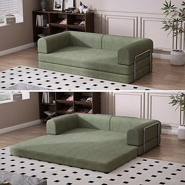 78" Boneless Convertible Sofa Bed 78" Loveseat Sleeper Folding Mattress Couch