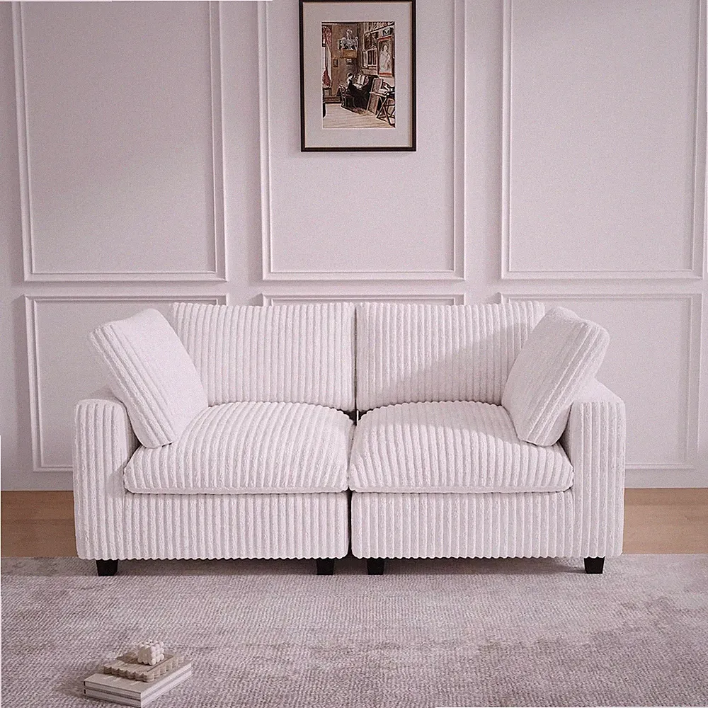 78" Deep Seat Sectional Couches, Convertable Sleeper Sofa for Living Room, Love