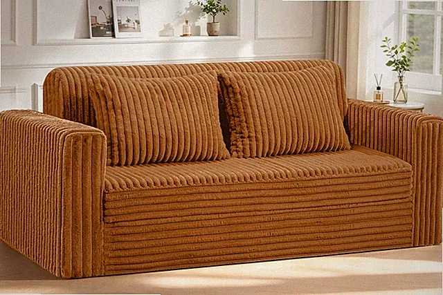 78" Loveseat Boneless Couch,4-in-1 Convertible Sofa Bed Plush Fur Folding Futon