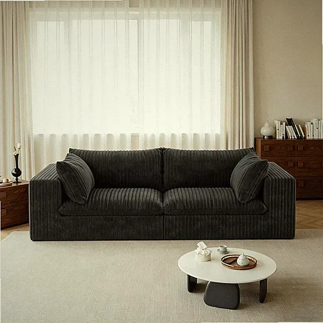 78" Loveseat Boneless Couch Modular Corduroy Sofa Cloud Couches for Living Room