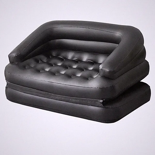78" x 54" x 24" Inflatable Sofa, 5-in-1 Air Couch, Black