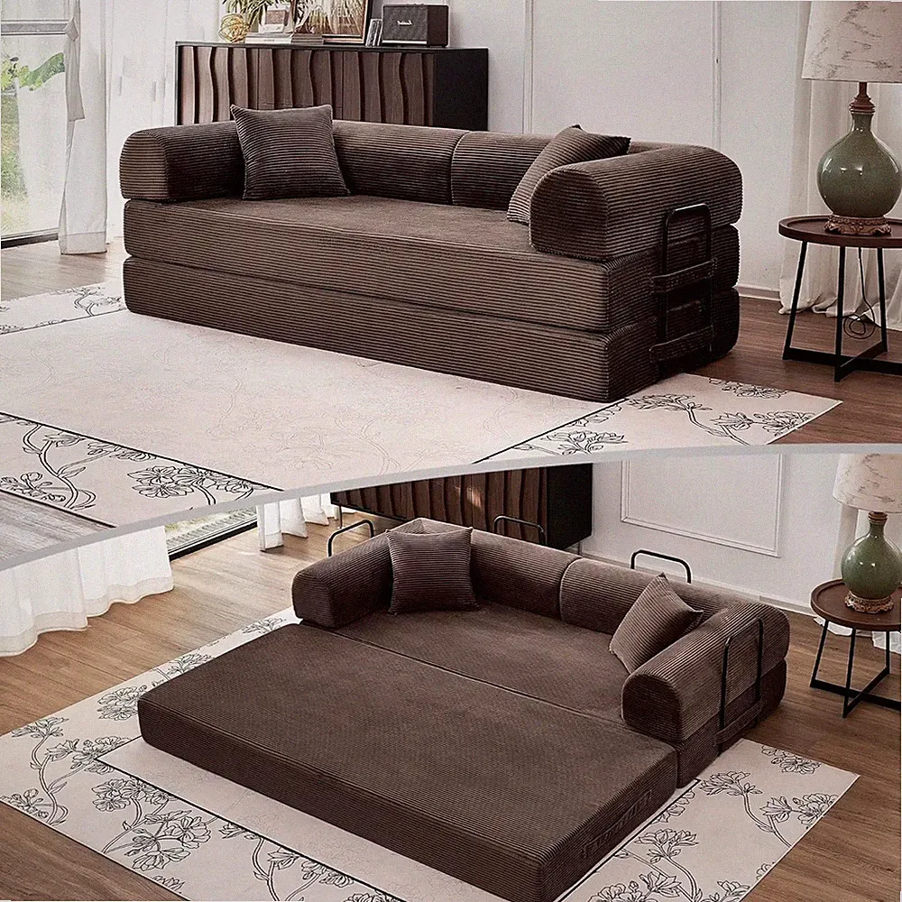 79'' Convertible Sofa Bed, Folding Sleeper Couch with Pull Out Bed, Modular Floo