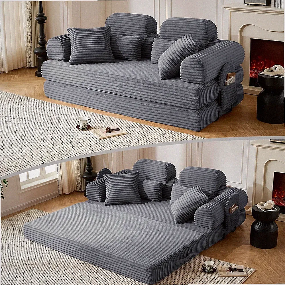 79" Dark Grey Sofa Bed