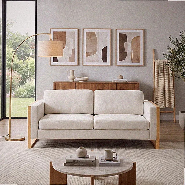 79" Modern Sofa w/Solid Wood Legs,3-Seater,Living Rooms,Bedrooms,Apartment Offic