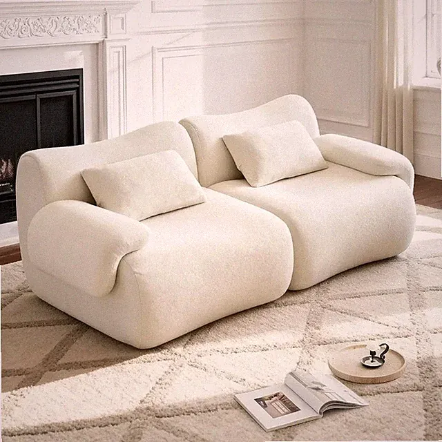 79in Boneless Cloud Couch, Modular Sectional Sofa with Throw Pillows, Deep Seat