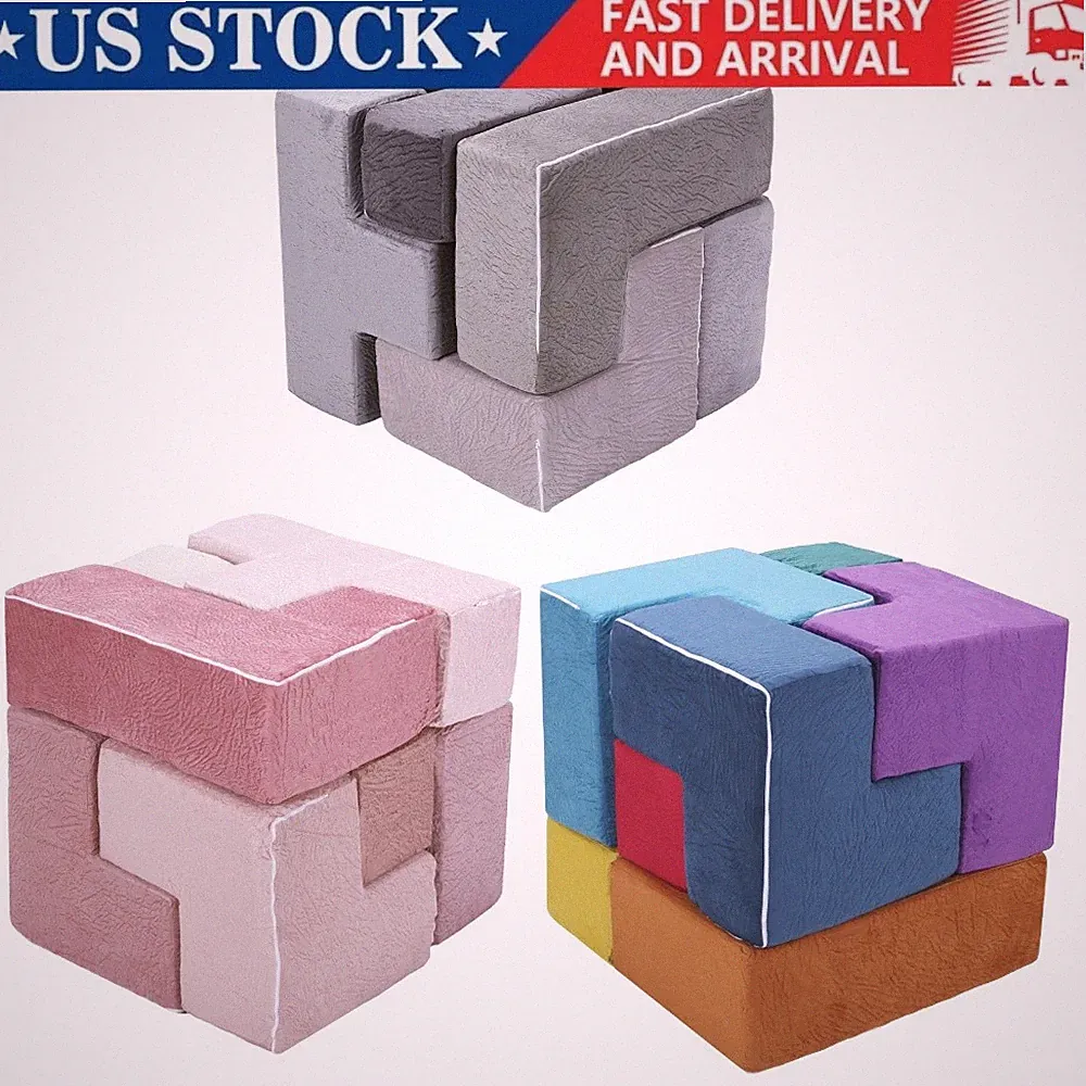 7Pcs Convertible Foam Sofa Washable Creativity Sectional Sofa for Children Gift