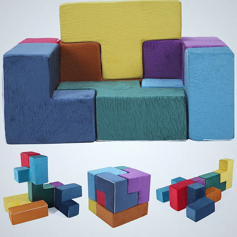 7Pcs Creativity Sectional Sofa Washable Convert Foam Sofa Seat for Children Gift