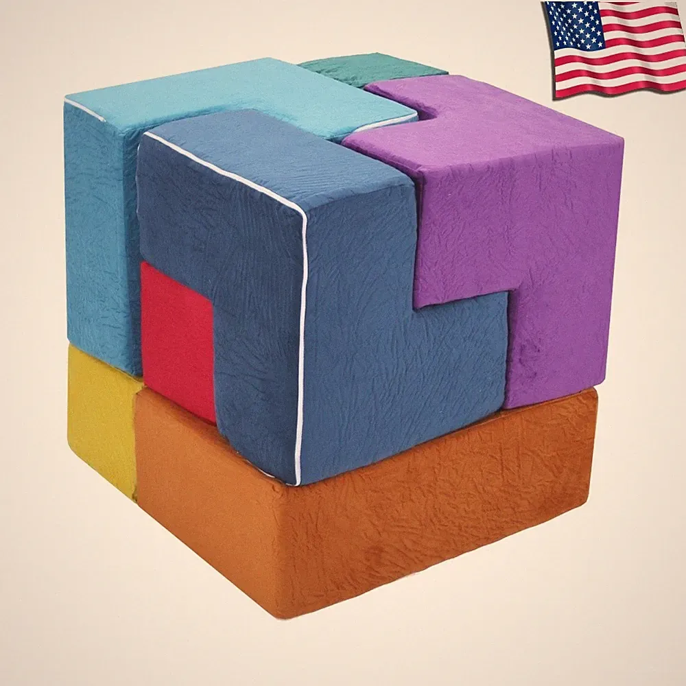 7Pcs Creativity Sectional Sofa Wear Resist for Kids Bedroom Playroom Furnitures