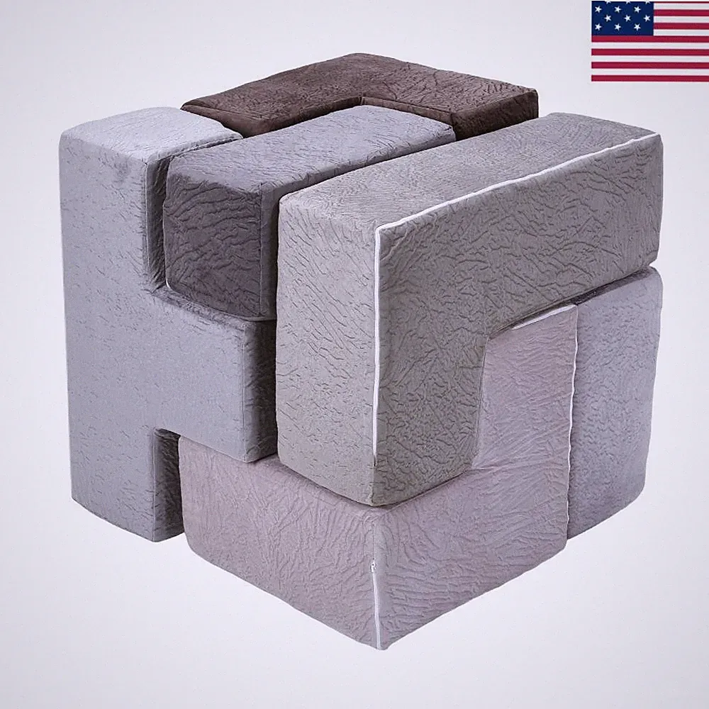 7Pcs Creativity Sectional Sofa Wear Resist Modular Play Chair for Children Gift