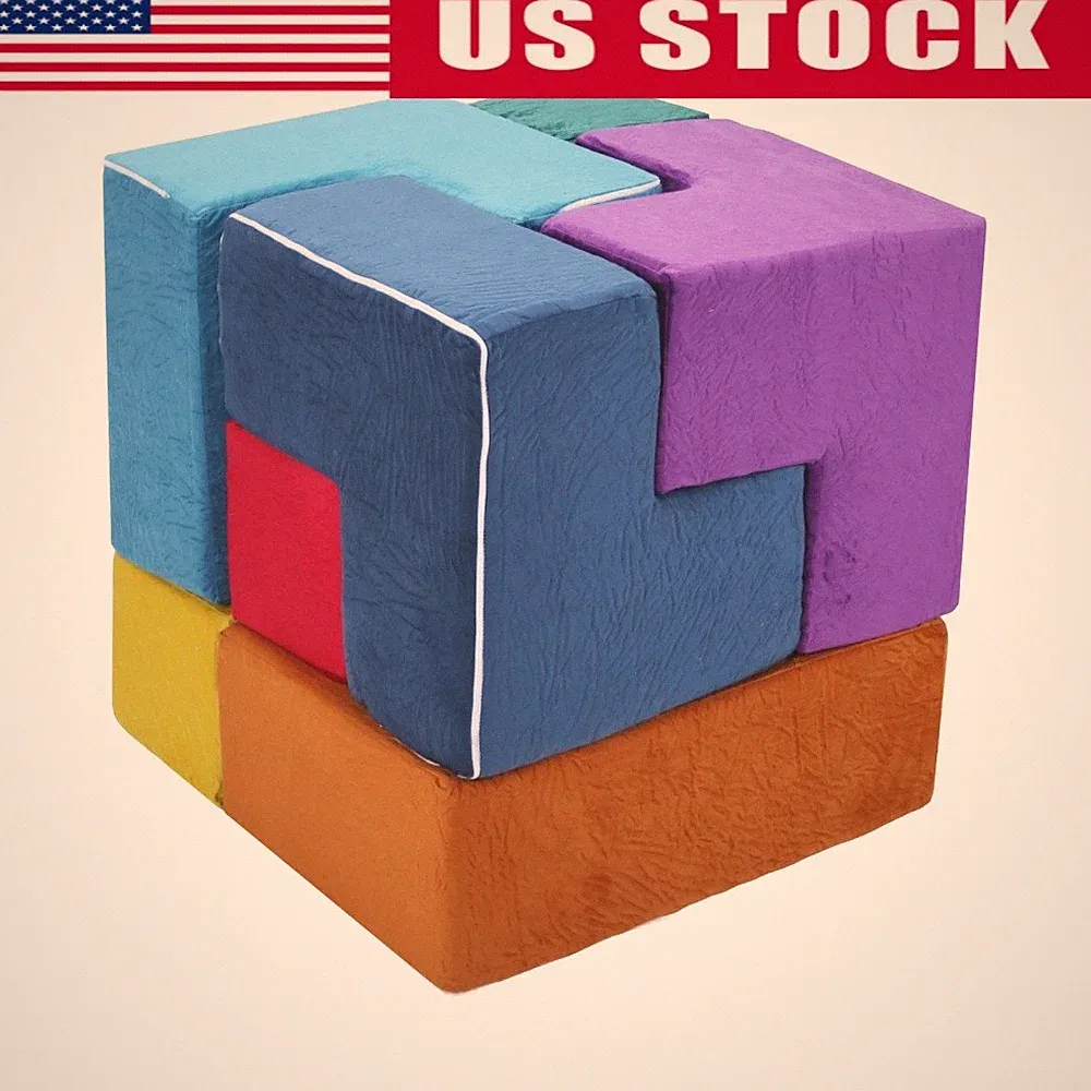 7Pcs Creativity Sectional Sofa Wear Resist Modular Play Chair for Children Gift