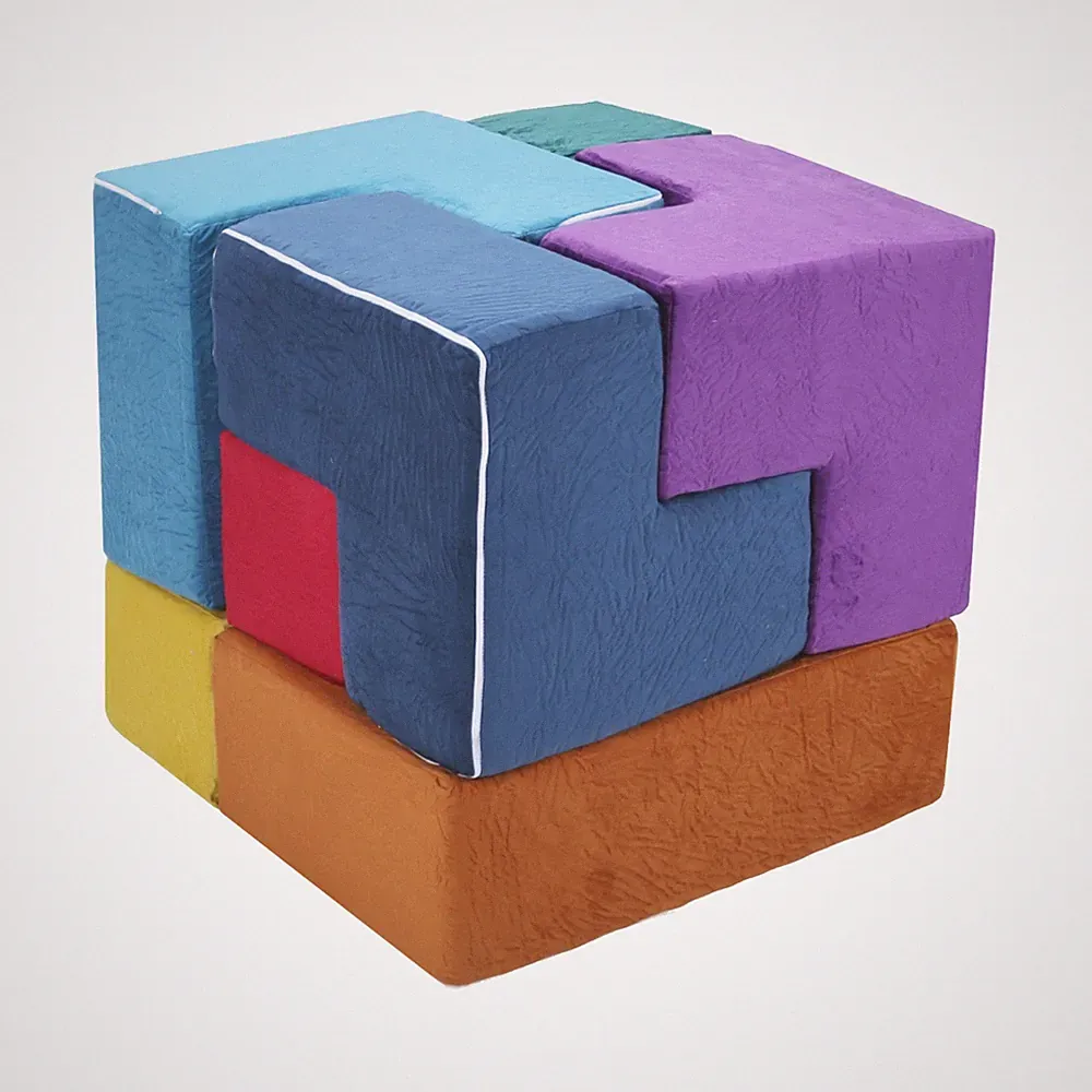 7Pcs Modular Sofa Chairs Wear Resist Creativity Sectional Sofa for Children Gift