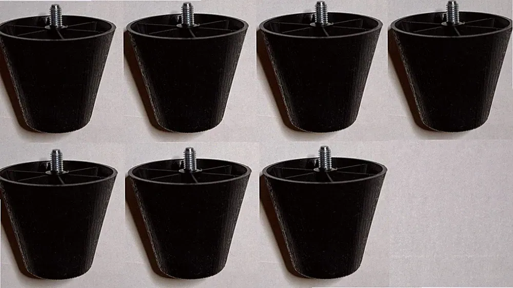 7x Ikea Friheten Sleeper Sectional Sofa Legs Plastic, BLACK Part # 128865