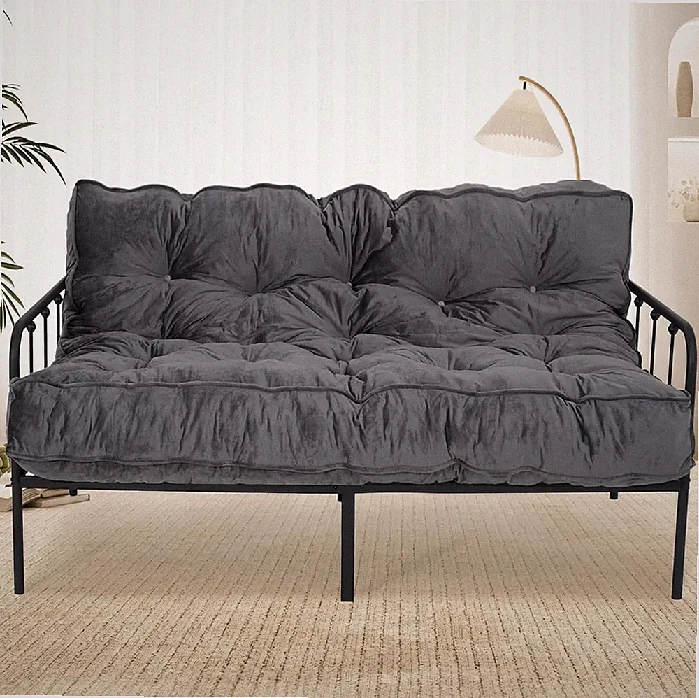 8” Futon Mattress Full Size, Extra Thick Foldable Futon Sofa Bed Couch, Shredded