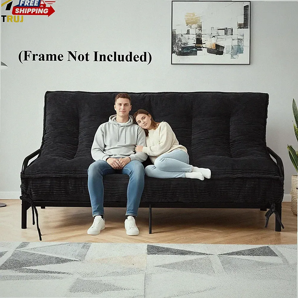 8" Futon Mattress Full Size Futons Sofa Bed Sleeper Couch Bed Roll Up Mattress w
