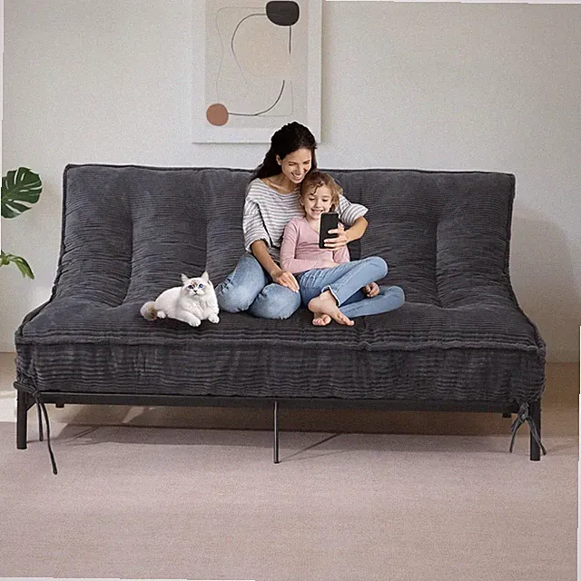 8 Inch Full Size Futon Mattress Shredded Foam Foldable Floor Bed Medium