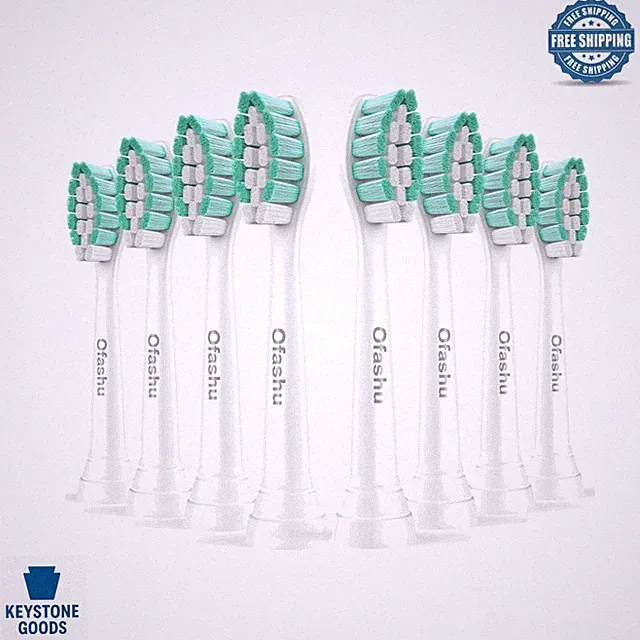 8 Pack Replacement Sonicare Brush Heads for Plaque & Stain Removal