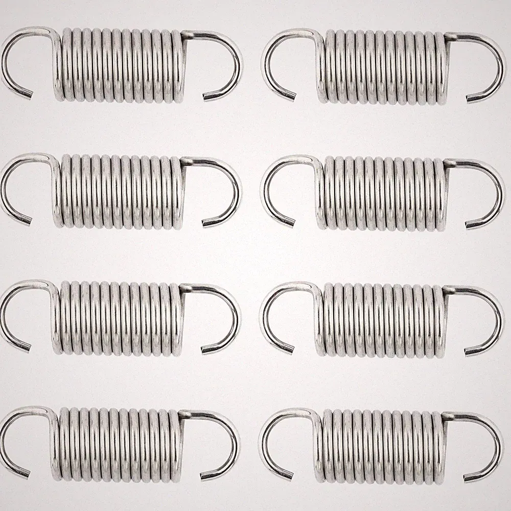 8 PCS 21/2 Inch Stainless Steel Recliner Sofa Bed Tension Springs White