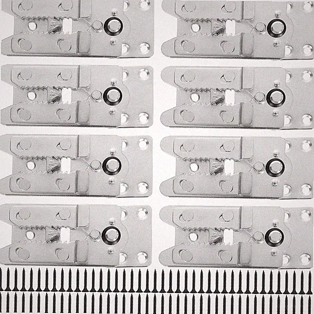 8 PCS 5.5x2.2 Inch Sectional Couch Connectors Galvanized Iron Clamps