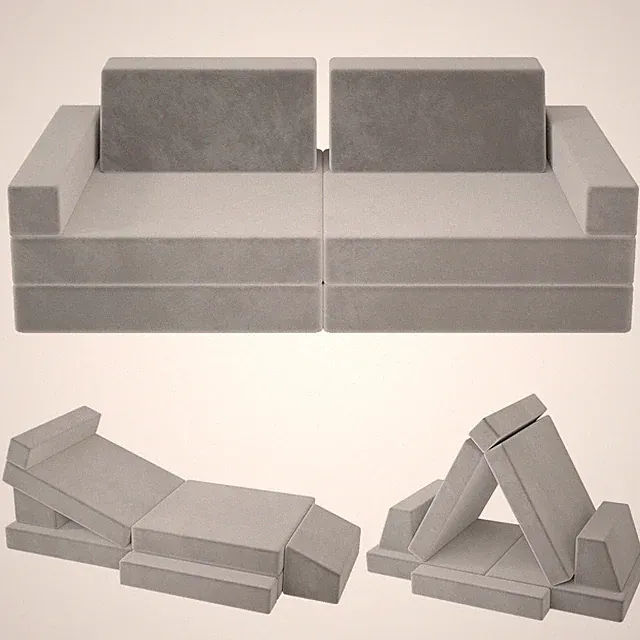 8 Pcs Kids Couch Sofa Fold Out Couch Play Set Modular Foam Play Couch Xmas Gift