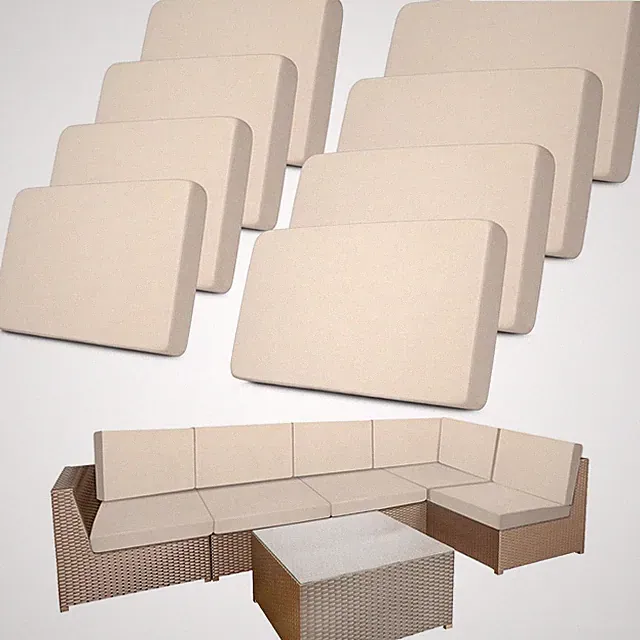 8 Pcs Stretch Patio Outdoor Cushion Covers Replacement for 4 Backrests and 4...