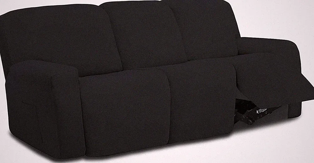 8 Pieces Microfiber Stretch Sectional Recliner Sofa Slipcover Soft Fitted Fleece