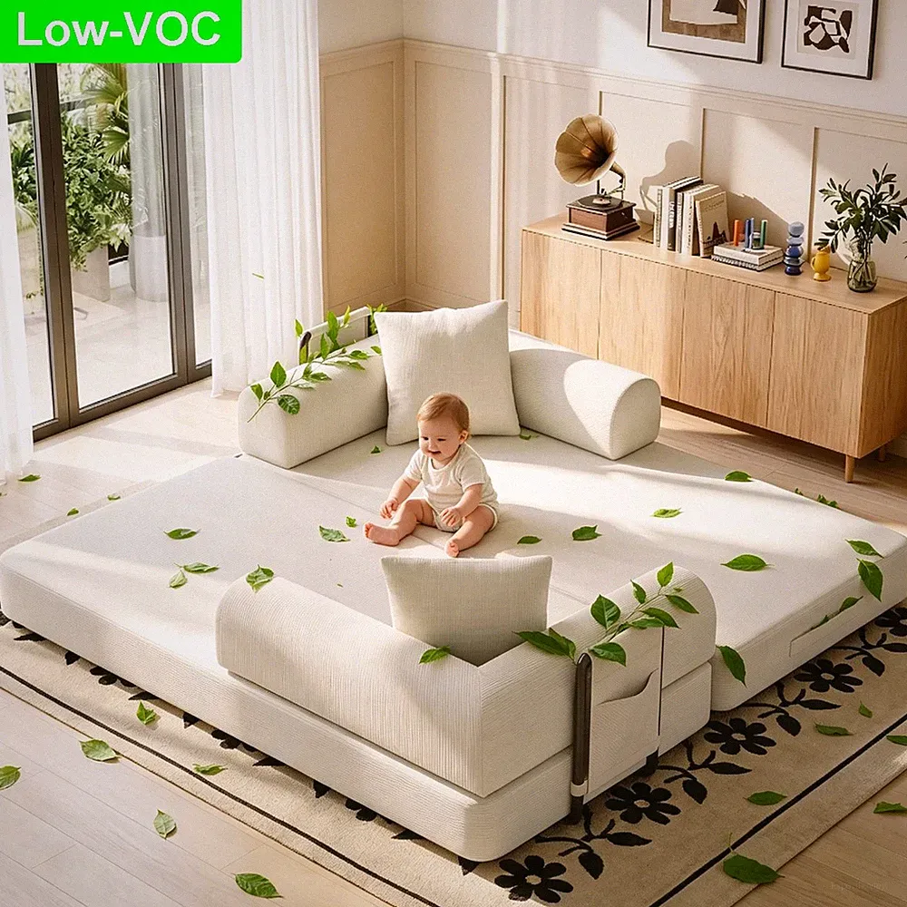 80" King Convertible Sofa Bed, No Assembly Modern Boneless Couch Sofa Washable