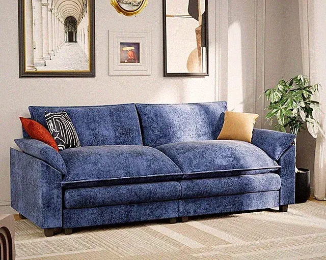 80" Loveseat 2-Seater Couch Modular Sectional Sofa Comfy Chenille Apartment