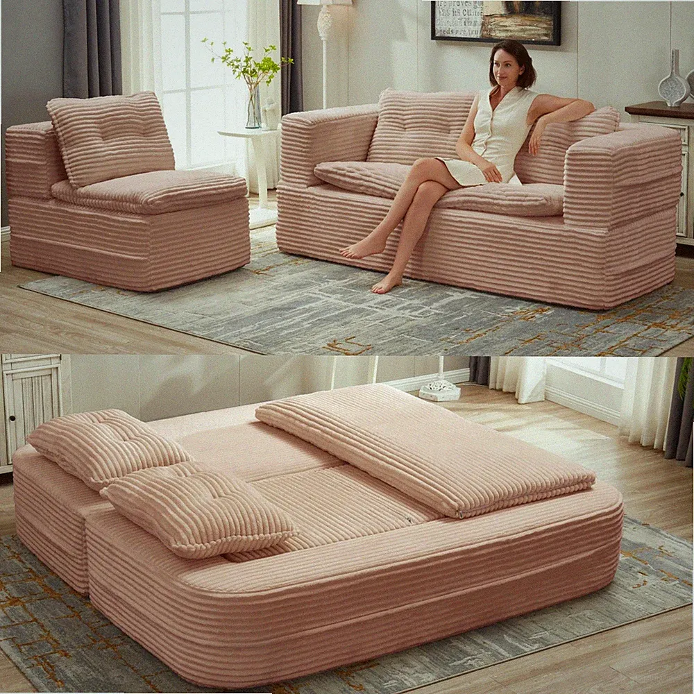 Pink Sectional Sleeper Sofa