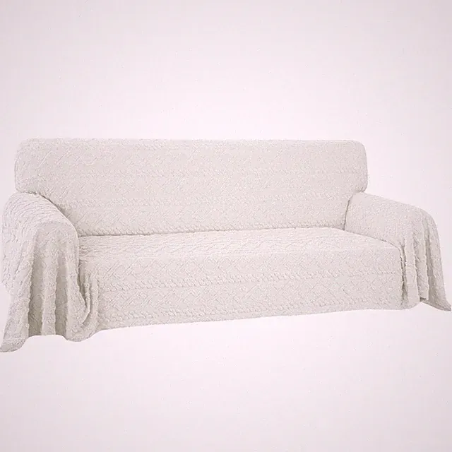 80X133 inches Sofa Cover, Jacquard Velvet Oversized Couch Slipcover for 3 Cus...