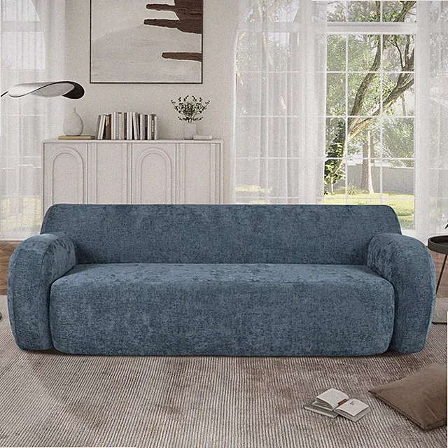 81.5" Minimalist Compression Sofa, Curved Design, and Apartments