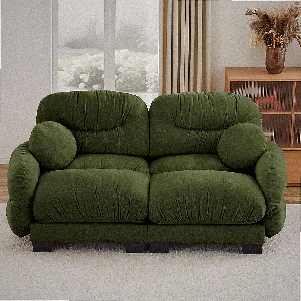 81.8" Cloud Modular Sectional Loveseat for Living Room, 2 Seater Sofa Couch, Ass